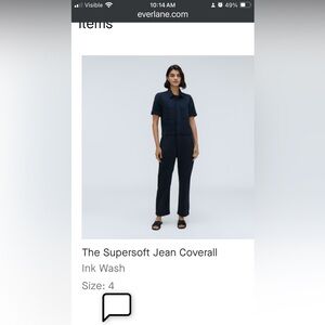 Everlane super soft jean coverall